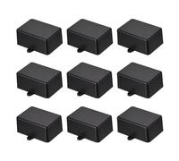 TOP-VIGOR Lot de 9 mini boîtes de jonction électrique anti-poussière en plastique ABS pour projets électroniques de bricolage, boîtier de module d'alimentation intérieur, boîte d'instrument, noir 51 x