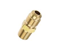 TOP-VIGOR Raccord de tuyau en laiton, 1/4 SAE évasé mâle vers filetage femelle 1/8 NPT, adaptateur de tuyau pour climatisation et réfrigération