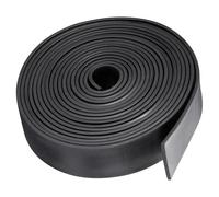 TOP-VIGOR Rouleau de bande de caoutchouc néoprène 3 mm x 30 mm (l) x 2 m (L), feuille de caoutchouc souple solide pour joints d'étanchéité à faire soi-même, rembourrage anti-vibrations, isolation de