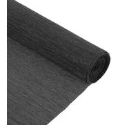 TOP-VIGOR Rouleau de papier crépon coloré pour anniversaire, mariage, décorations de fête, artisanat et emballage, croquis, découpe, 25 cm de large, 2,5 m de long, noir