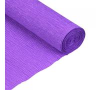 TOP-VIGOR Rouleau de papier crépon coloré pour anniversaire, mariage, décorations de fête, travaux manuels, croquis, découpe, 50 cm de large, 2,3 m de long, violet foncé