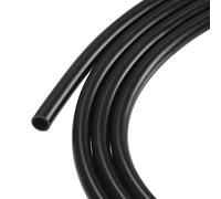 TOP-VIGOR Tube en silicone souple de 3 mm x 4 mm de diamètre extérieur de 1 m de long, tuyau d'eau et d'air pour transfert de pompe, noir