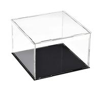 TOP-VIGOR Vitrine Transparente en Acrylique - 15 x 15 x 10cm Boîte De Protection Anti-Poussière À Assembler - Cube D’Exposition pour Figurines Jouets Objets De Collection Rangement Maison