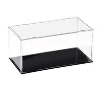 TOP-VIGOR Vitrine Transparente en Acrylique - 20 x 10 x 10cm Boîte De Protection Anti-Poussière À Assembler - Cube D’Exposition pour Figurines Jouets Objets De Collection Rangement Maison
