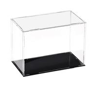 TOP-VIGOR Vitrine Transparente en Acrylique - 20 x 10 x 15cm Boîte De Protection Anti-Poussière À Assembler - Cube D’Exposition pour Figurines Jouets Objets De Collection Rangement Maison