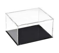 TOP-VIGOR Vitrine transparente en acrylique - 20 x 15 x 10 cm - À assembler - Protection contre la poussière - Boîte de rangement pour figurines et jouets