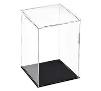 TOP-VIGOR Vitrine transparente en acrylique - 20 x 20 x 30 cm - À assembler - Protection contre la poussière - Boîte de rangement pour figurines et jouets