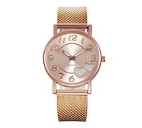 Top Wild Montre créative en maille pour femme avec trotteuse pour infirmières, rose gold, taille unique