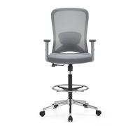 Top Work 44 W - Chaise de comptoir Gris