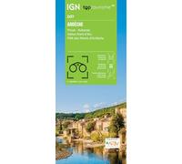 Carte touristique TOP 100 D07 - Ardèche : Privas, Aubenas, Vallon-Pont-d'Arc, PNR des Monts d'Ardèche | IGN