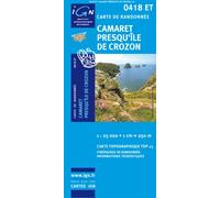 Top25 0418ET - Camaret, Presqu'ile de Crozon carte de randonnée avec une règle graduée gratuite (Top 25)