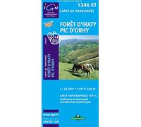 Top25 1346ET - Foret d'Iraty, Pic d'Orhy carte de randonnée avec une règle graduée gratuite (Top 25)