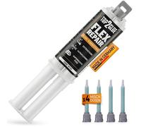 TOP2GLUE MS Polymer Colle de montage 35 g / 4 buses de mélange - Colle 2 composants extra forte - Colle métallique, plastique et colle de carrosserie - Collage 2K au lieu de perçage - Résistant aux