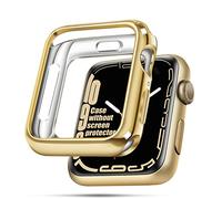 Top4cus résistant aux Rayures TPU Souple léger de Protection écran Bumper Compatible Apple Watch Coque 44 mm 42 mm 40 mm 38 mm iWatch Série 4 Série 3 Série 2 Série 1 40mm doré