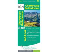 IGN – Carte TOP 75 n° 2 : Massif de la Chartreuse et du Belledonne – Carte