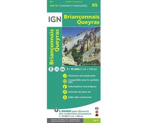 Top75005 brianconnais queyras - inclus 5 zoom au 1/25000 - Collectif - Ign Institut Geographique National - Atlas / carte