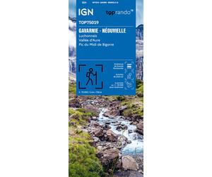 Top75019 gavarnie - neouvielle luchonnais vallee d aure pic du m - Echelle 1:75 000 - Collectif - Ign Institut Geographique National - Atlas / carte