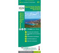 Top75031 ajaccio porto vecchio aiguilles de bavella monte rotondo - inclus 5 zoom au 1/25000 - Collectif - Ign Institut Geographique National - Atlas / carte