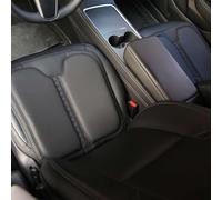 TOPABYTE Coussin de Siège de Voiture avec Mousse à Mémoire de Forme - Coussin d'Assise Ergonomique Confort Cuir Nappa Soulagement de la Douleur à la Hanche (1 Pièces/Noir)