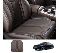 TOPABYTE Coussin de Siège de Voiture Confortable en Mousse à Mémoire Coussin de Siège Avant et Arrière en Cuir Nappa de Qualité Supérieure pour Sège - (1 Pièce/Brun)