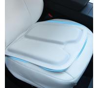 TOPABYTE Coussin de Siège de voiture pour Tesla Model Y/3/S/X Couvrage du Conducteur de Mousse à Mémoire de Premier Coussin Nappa Soulagement de la Douleur à la Hanche (1 Pièces/Blanc)