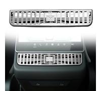 TOPABYTE - Couvre-bouches d'aération pour Tesla Model Y Juniper 2026 2025 Model 3 Highland - Grille de sortie d'air pour climatiseur de siège arrière - Couvercle de garniture de console centrale