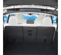 TOPABYTE Lot de 3 housses arrière de sièges arrière de deuxième rangée pour Tesla Model Y Juniper 2025 (5 places) - Protection de dossier toutes saisons - Accessoires de tapis de siège arrière en cuir