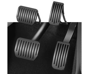 TOPABYTE Pédales pour Tesla Model Y Juniper Model 3 Highland 2017-2025 Aluminium Performance Pedals Couvre Remplacement Antidérapant Accélérateur Frein Repose-Pieds Pédale, Noir