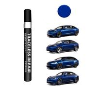 TOPABYTE Stylo de Retouche de Peinture pour Tesla Model Y X S 3 Highland Kit de Réparation de Peinture de Carrosserie Effaçant les Rayures pour les Propriétaires (Deep Blue Metallic)-PPSB