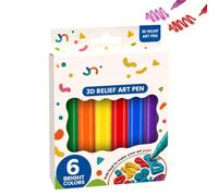 Topacme 3d Relief Art Pen, Topacme Magic Pens Puffy Drawing Kit, Pen Pour Dessin Créatif, Diy Drawing Pens, Mooth Flow For Cards, Crafts & Diy Creative Projects, Works On Different Surfaces，1PC