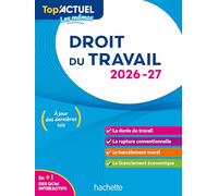Susana Lopes-Dos Santos – Top'Actuel Droit du travail 2026-2027 – Manuel – Broché
