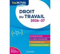 Top'Actuel Droit du travail 2026-2027 Susana Lopes-Dos Santos (Auteur)