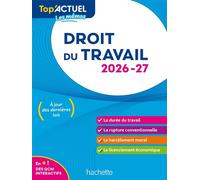 Susana Lopes-Dos Santos – Top'Actuel Droit du travail 2026-2027 – Manuel – Broché