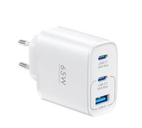 TOPADRE Chargeur USB C 65W, 3 Ports Chargeur Rapide USB C, Prise USB C PPS | Adaptateur Prise USB C pour MacBook Pro/Air, pour iPhone 17/16/15 Pro Max, pour Galaxy S25/S24/S23, pour Pixel 10/9/8, Blanc