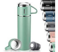 TOPAHGOD Bouteille d'eau, gourde isotherme de 500 ml, tasse de voyage isotherme avec couvercle anti-fuite intégré et poignée, les voyages,Vert
