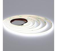 TOPAI 12V Bande LED COB Extra Fine 5mm Largeur, Ruban LED 5M Blanc Froid 6000K, 400LEDs/M CRI>90 Flexible Autocollant IP20 Non Étanche pour Maison Chambre Cuisine