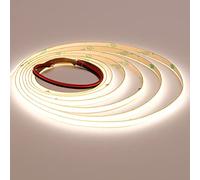 TOPAI 12V Bande LED COB Extra Fine 5mm Largeur, Ruban LED 5M Blanc Naturel 4000K, 400LEDs/M CRI>90 Flexible Autocollant IP20 Non Étanche pour Maison Chambre Cuisine