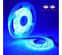 TOPAI 12V COB Ruban LED Bleu 5M IP65 Étanche Haute Densité 480LED/M 2400LEDs Découpable Flexible Bande LED pour Maison Chambre Cuisine