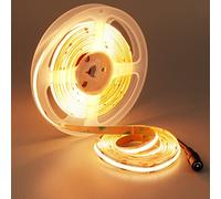 TOPAI 12V Ruban LED COB 3000K Blanc chaud 5M 480LEDs/M Super Lumineux 4000lm CRI 90+ Flexible Bande Lumineuse LED,avec Autocollant pour Cuisine, Bricolage, Chambre à coucher, Commercial éclairage