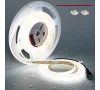 TOPAI 12V Ruban LED COB Blanc 5000K IP65 Étanche 5M 480LED/M Haute Luminosité 4000Lm CRI93+ Découpable Autocollant Pour Miroir,Plafond,Cuisine,Armoire,Placard