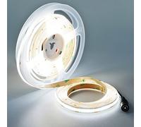 TOPAI 12V Ruban LED COB Blanc Froid 6000K 5M, 480LEDs/M Super Lumineux CRI 90+ Flexible Bande Lumineuse LED,avec Autocollant pour Armoire, Cuisine, Bricolage, Chambre à coucher, Commercial éclairage