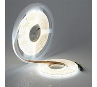 TOPAI 24V Ruban LED COB 10M Blanc Froid Étanche IP65, Band LED 6000K Extérieure CRI>90, Haute Luminosité 7000Lm 384LED/M Autocollant Flexible pour Maison Chambre Cuisine