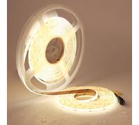 TOPAI 24V Ruban LED COB 10M Blanc Naturel Étanche IP65, Band LED 4000K Extérieure CRI>90, Haute Luminosité 7000Lm 384LED/M Autocollant Flexible pour Maison Chambre Cuisine