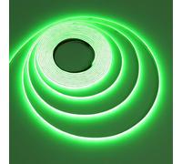 TOPAI 24V Ruban LED COB Vert, Bande LED 5M Vert, Étroit 5mm Largeur, 400LED/M CRI>90 Autocollant Flexible IP20 Non Étanche pour Maison Chambre Cuisine