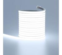 TOPAI Neon Ruban LED 5M Blanc Froid, 24V Bande Neon LED Lumineuse 6000K Silicone Etanche IP67, Étroite 6×6mm Tailles, Découpable Flexible Néon Lumière pour Intérieur/Extérieur Décoration