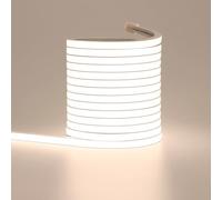 TOPAI Neon Ruban LED 5M Blanc Naturel, 24V Bande Neon LED Lumineuse 4000K Silicone Etanche IP67, Étroite 6×6mm Tailles, Découpable Flexible Néon Lumière pour Intérieur/Extérieur Décoration