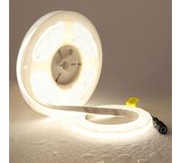 TOPAI Ruban LED 5M Blanc Naturel Étanche, Bande LED 24V 4000K Haute Luminosité 20W/M, Bandeau LED Autocollant, Ruban LED Neon Exterieur, Uniforme sans Point, pour Maison,Éclairage commercial