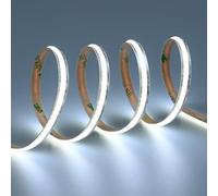 TOPAI Ruban LED COB 12V 5M Blanc Froid 6000K 6mm Largeur 320 LED/M CRI>90 Flexible Autocollant Découpable pour cuisine, éclairage d'armoires, salon, intérieur