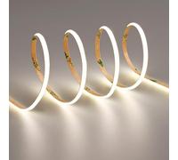 TOPAI Ruban LED COB 12V 5M Blanc Naturel 4000K Extra Fine 4mm Largeur 400 LED/M CRI>90 Flexible Autocollant Découpable pour cuisine, éclairage d'armoires, salon, intérieur