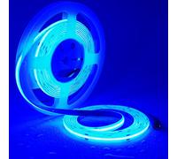 TOPAI Ruban LED COB Bleu 24V IP65 Étanche 5M Haute Densité 480LED/M Lumière Néon Bleu Bande Lumineuse LED Super Brillante Souple Découpable Flexible Bande LED pour Maison Chambre Cuisine